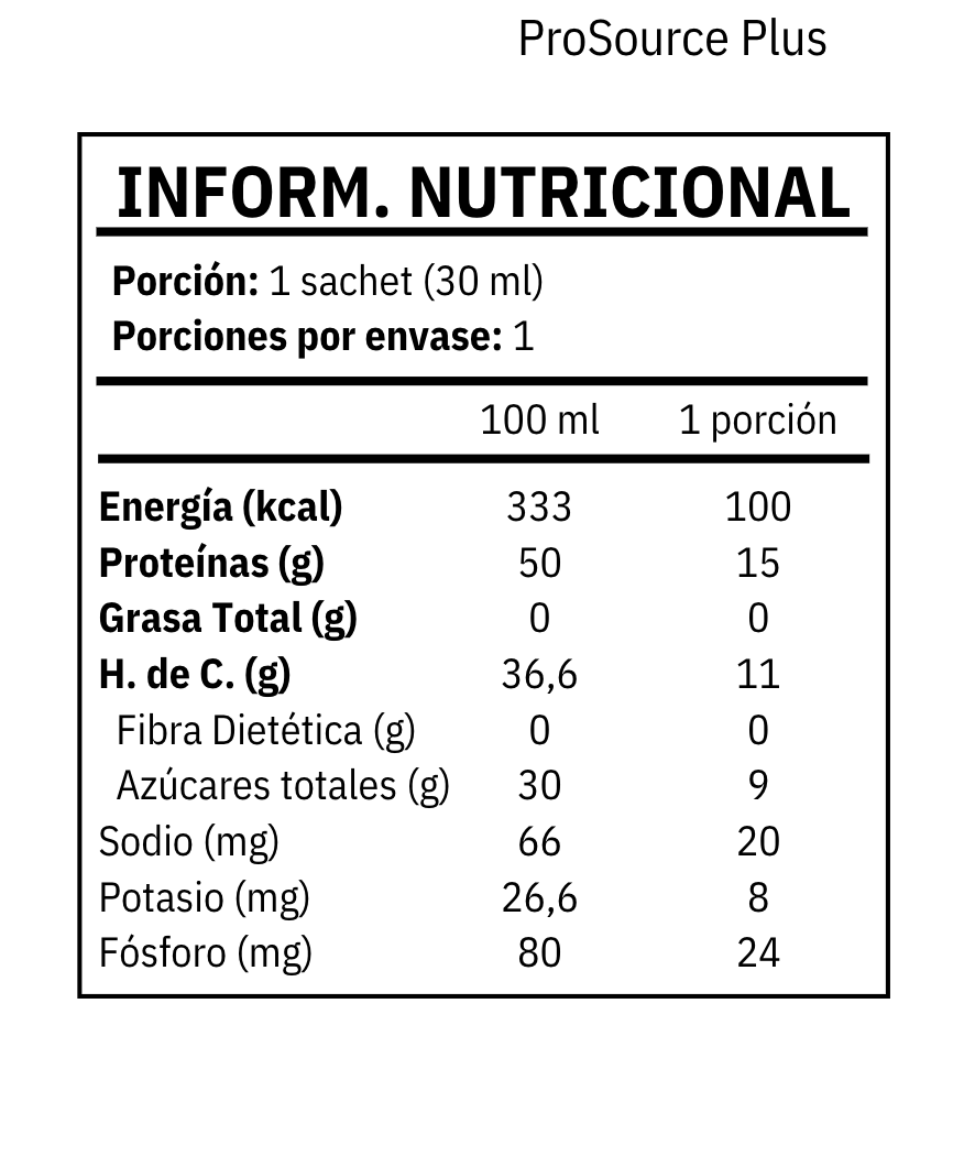 ProSource plus - Proteína en formato líquido